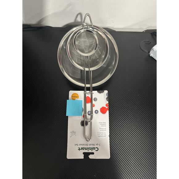 Cuisinart Mesh Strainers, 3 Count (Pack of 1) Set, CTG-00-3MS Silver - Picture 2 of 4